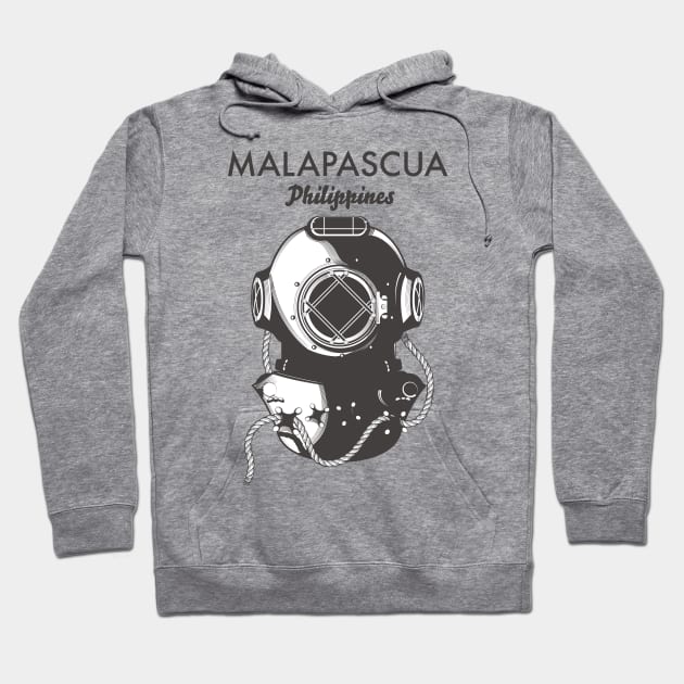 Malapascua Philippines Diving travel poster Hoodie by nickemporium1